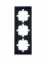 Рамка 3-мест. горизонт. ZIMA черн. бархат LEZARD 704-4200-148 704-4200-148