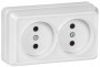 Розетка 2-м ОП Октава 10А IP20 без заземл. бел. ИЭК ERO20-K01-10-DC ERO20-K01-10-DC
