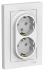 Розетка 2-м Atlas Design с заземл. 16А в сборе бел. SchE ATN000124 ATN000124