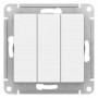 Выключатель 3-кл. СП AtlasDesign 10А IP20 (сх. 1+1+1) 10AX механизм бел. SE ATN000131 ATN000131