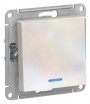Выключатель 1-кл. СП AtlasDesign 10А IP20 (сх. 1а) 10AX с подсветкой механизм жемчуж. SE ATN000413 ATN000413
