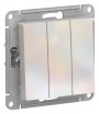 Выключатель 3-кл. СП AtlasDesign 10А IP20 (сх. 1+1+1) 10AX механизм жемчуж. SE ATN000431 ATN000431