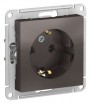 Механизм розетки 1-м СП Atlas Design с заземл. 16А мокко SchE ATN000643 ATN000643