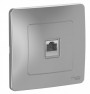 Розетка компьютерная 1-м СП Blanca RJ45 кат.5E алюм. SE BLNIS045003 BLNIS045003