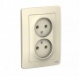 Розетка 2-м СП Blanca 16А IP20 250В без заземл. без защ. шторок молоч. SE BLNRS000022 BLNRS000022