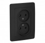 Розетка 2-м СП Blanca 16А IP20 250В без заземл. без защ. шторок антрацит SE BLNRS000026 BLNRS000026