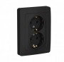 Розетка 2-м СП Blanca 16А IP20 250В с заземл. без защ. шторок антрацит SE BLNRS001026 BLNRS001026