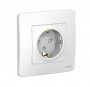 Розетка 1-м СП Blanca 16А IP20 250В с заземл. защ. шторки бел. SE BLNRS001111 BLNRS001111