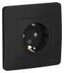 Розетка 1-м СП Blanca 16А IP20 250В с заземл. защ. шторки антрацит SE BLNRS001116 BLNRS001116