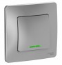 Выключатель 1-кл. СП Blanca 10А IP20 (сх. 1) 250В с подсветкой алюм. SE BLNVS010113 BLNVS010113