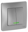 Выключатель 2-кл. СП Blanca 10А IP20 (сх. 5) 250В с подсветкой алюм. SE BLNVS010513 BLNVS010513