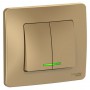 Выключатель 2-кл. СП Blanca 10А IP20 (сх. 5) 250В с подсветкой титан SE BLNVS010514 BLNVS010514